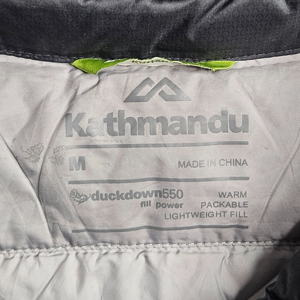 Kathmandu Vest Mens Medium Black Duckdown 500 Fill Full Zip Puffer Pockets - Picture 3 of 13